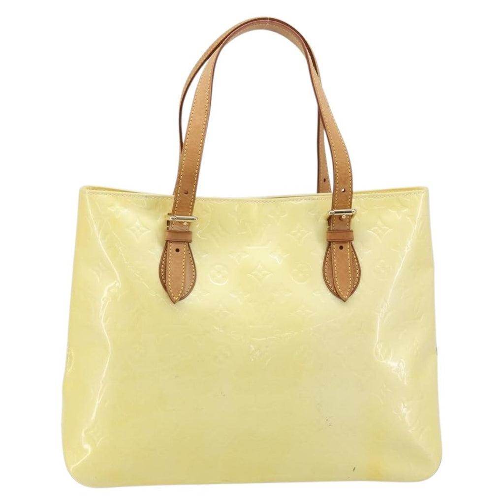 Louis Vuitton Brentwood Handbag Monogram Vernis Yellow Patent_Leather Tote Bag