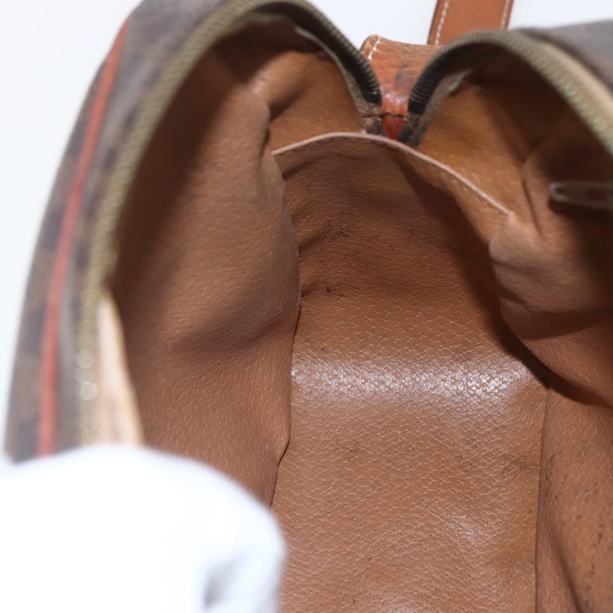 Celine Vintage Macadam Shoulder Bag Canvas And Leather Brown Canvas Shoulder Bag Bag