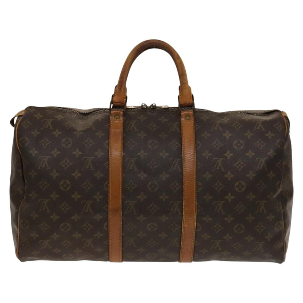 Louis Vuitton Keepall Bag Monogram Canvas Brown Canvas Travel Bag