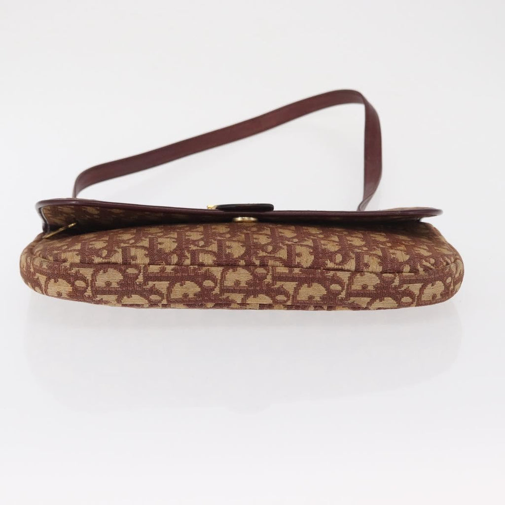 Christian Dior Vintage Cd Trotter Shoulder Bag Canvas Red Canvas Shoulder Bag Bag (Pre-Owned)