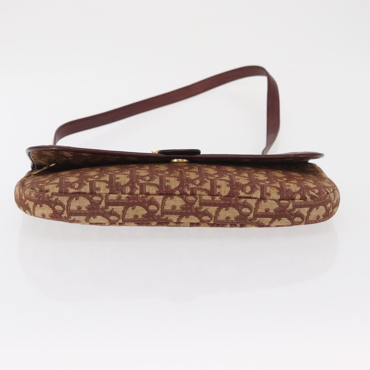 Christian Dior Vintage Cd Trotter Shoulder Bag Canvas Red Canvas Shoulder Bag Bag (Pre-Owned)