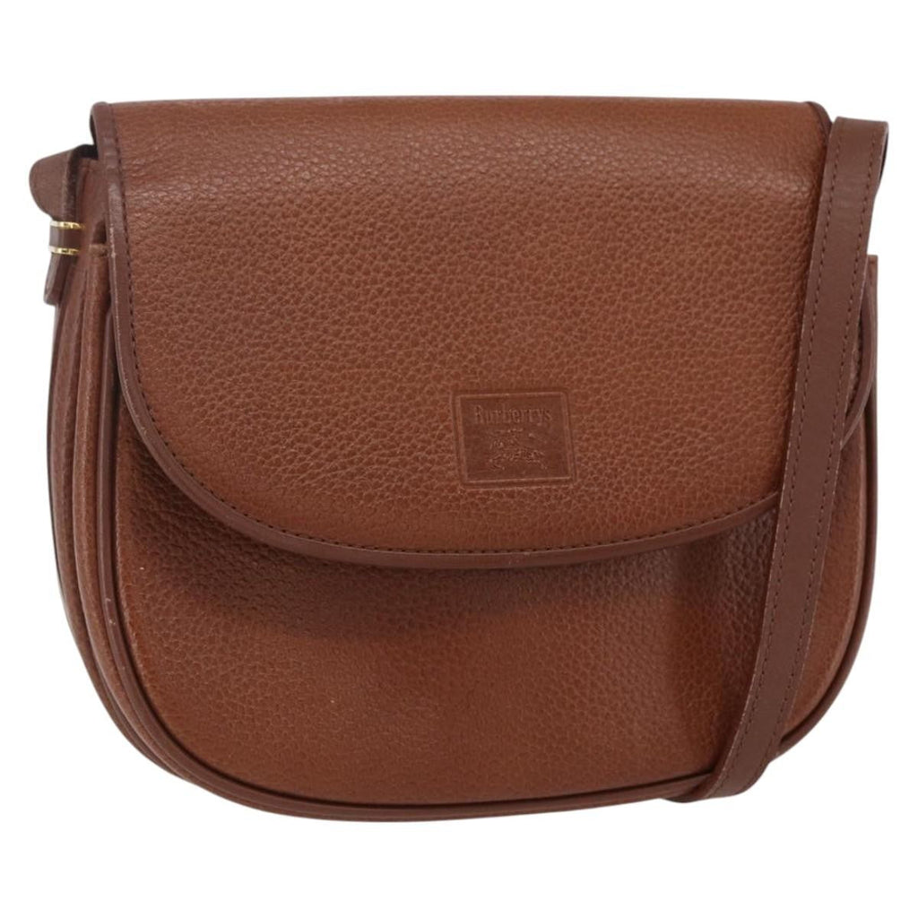 Burberry Vintage Shoulder Bag Leather Brown Leather Shoulder Bag
