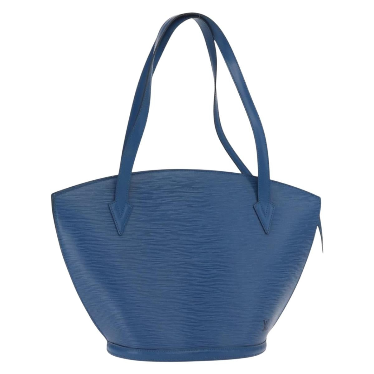 Louis Vuitton Saint Jacques Handbag Epi Leather Blue Leather Shoulder Bag