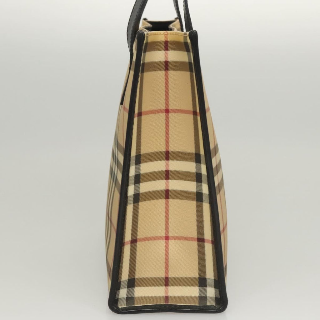 Burberry Nova Check Tote Canvas Check Pattern Beige Canvas Tote Bag