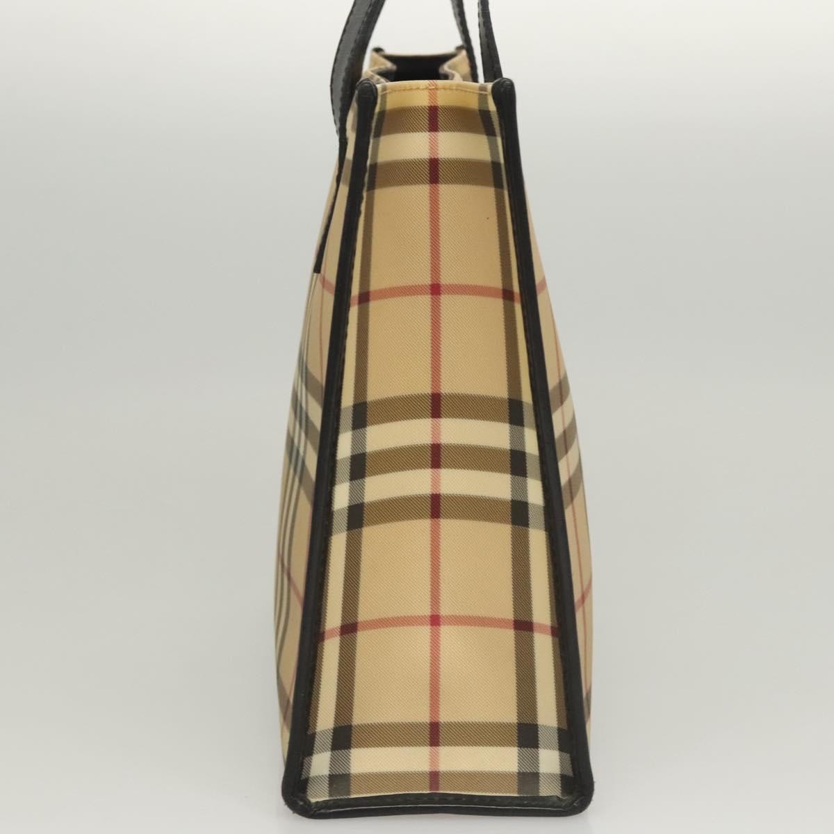 Burberry Nova Check Tote Canvas Check Pattern Beige Canvas Tote Bag