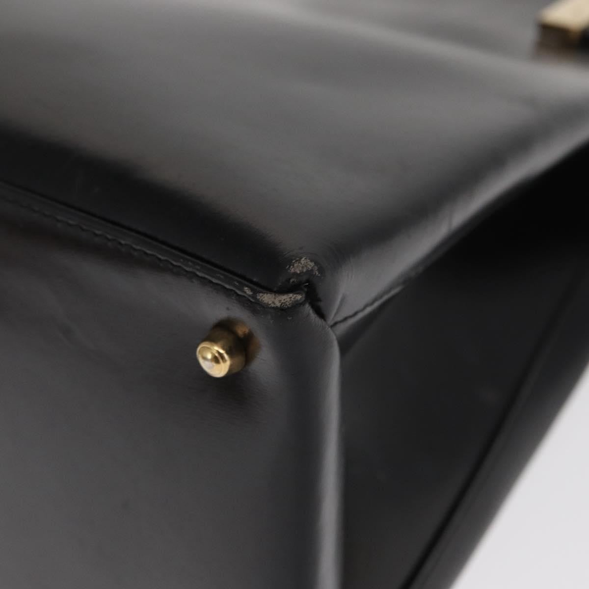 Gucci Vintage Handbag Leather Black Leather Handbag (Pre-Owned)