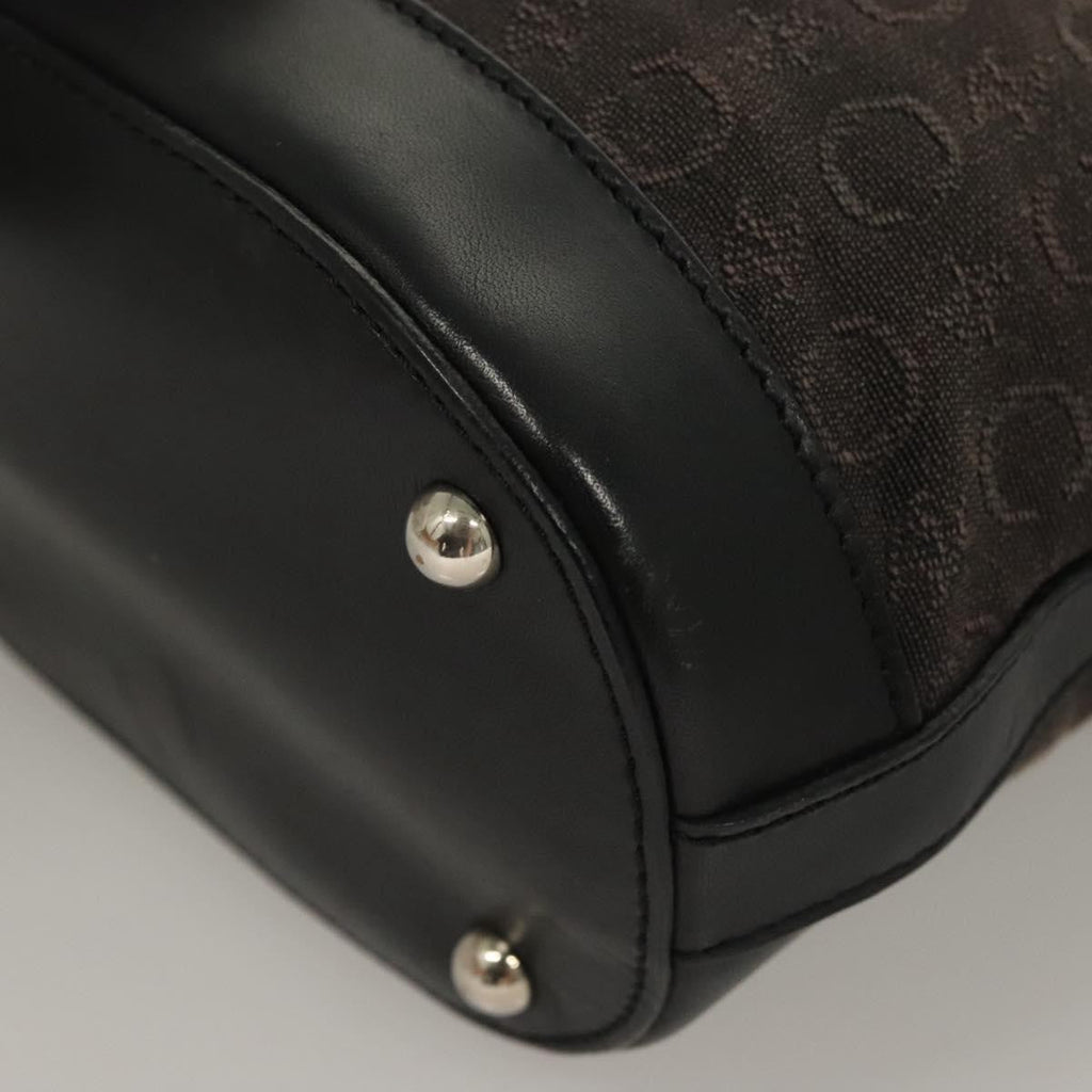 Celine C Macadam Handbag Canvas Black Canvas Handbag