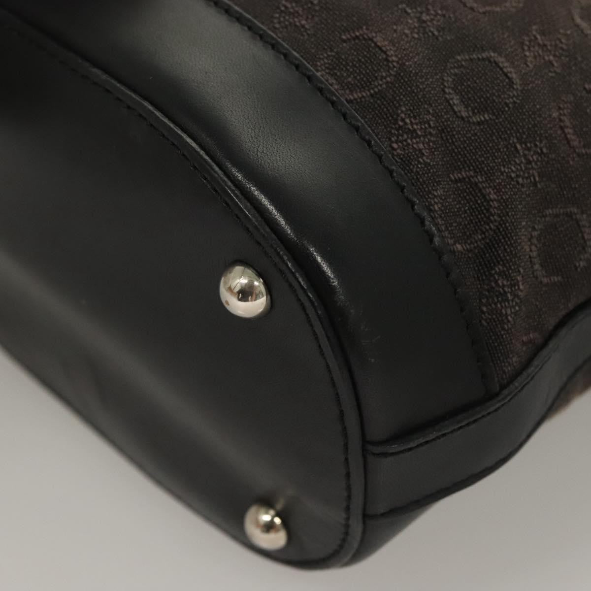 Celine C Macadam Handbag Canvas Black Canvas Handbag