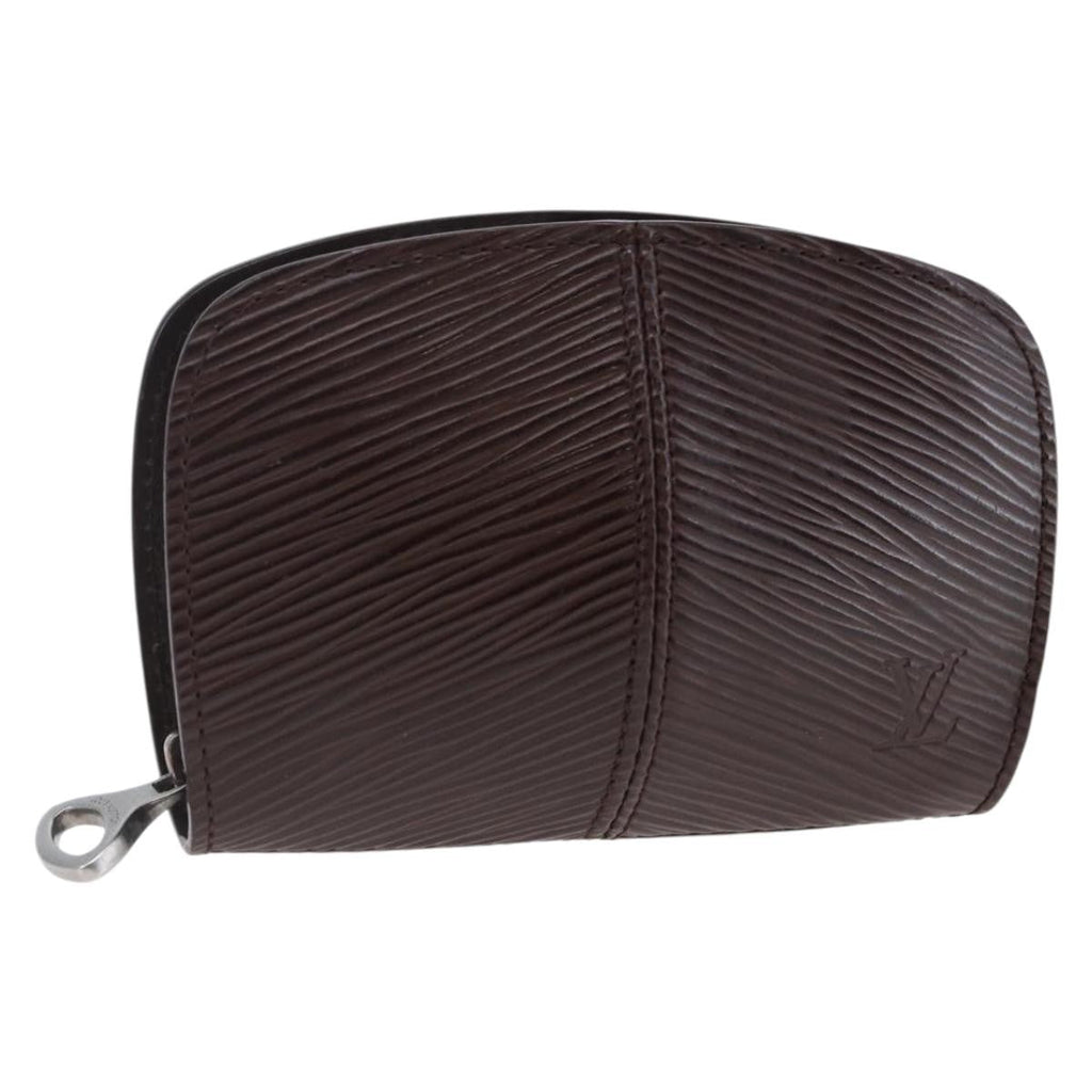 Louis Vuitton Demi Lune Coin Purse Epi Leather Brown Leather Wallets Accessory