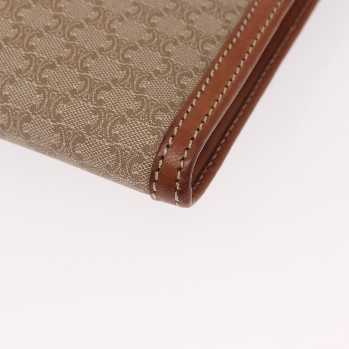 Celine Macadam Pochette Clutch Beige Pvc Clutche & Pouche Bag
