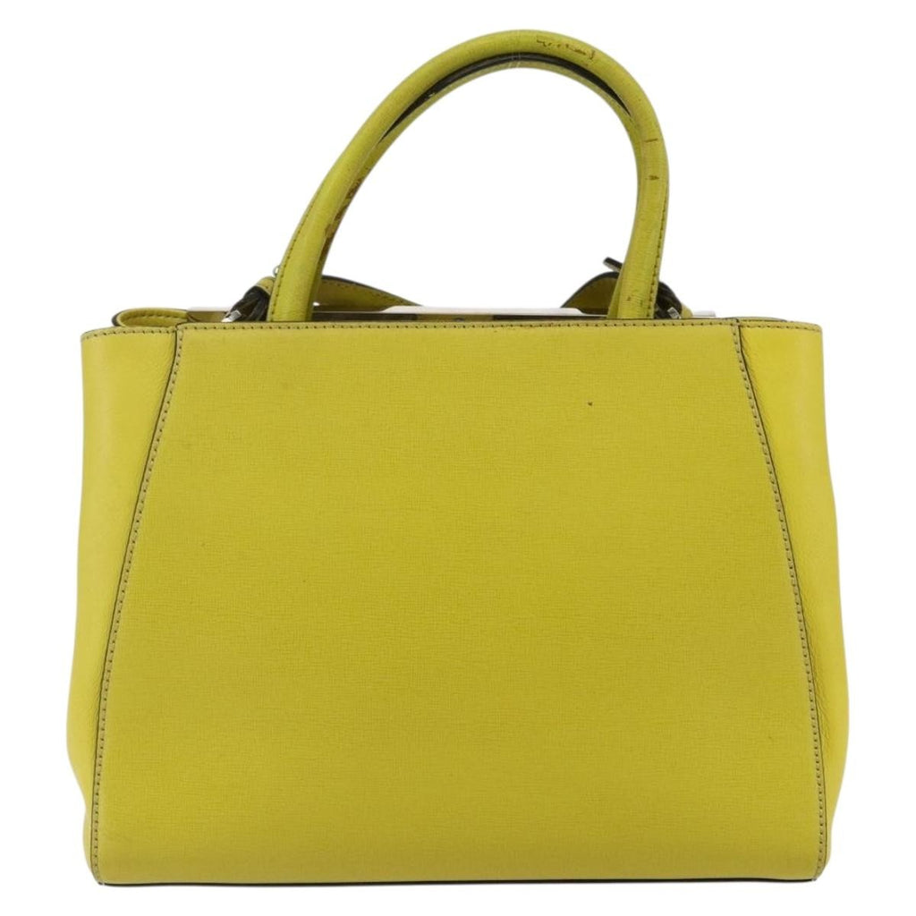 Fendi 2Jours Bag Leather Yellow Leather Handbag