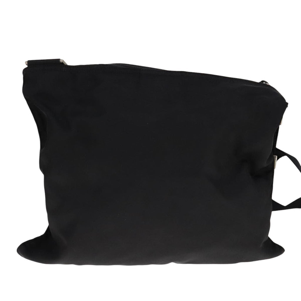 Prada Flat Messenger Bag Tessuto Black Nylon Shoulder Bag Bag