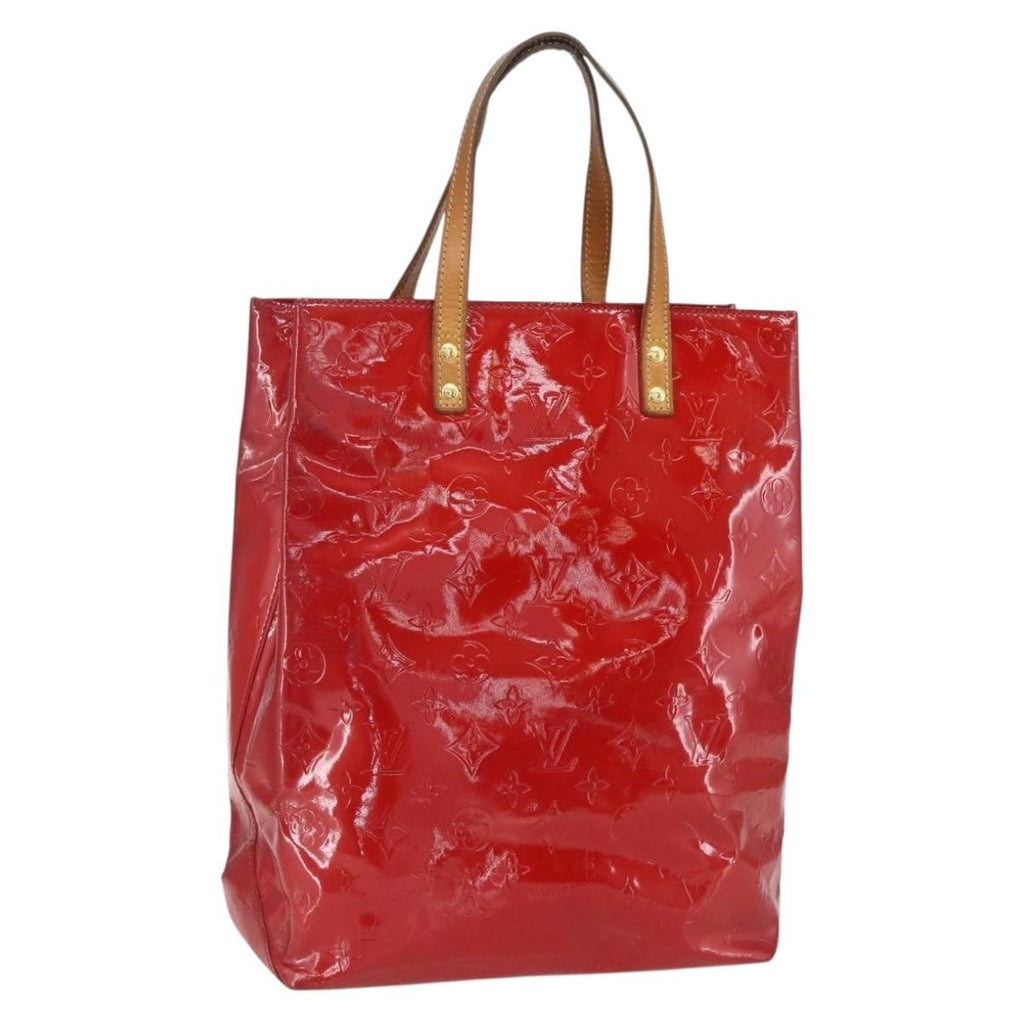 Louis Vuitton Reade Handbag Monogram Vernis Red Patent_Leather Handbag