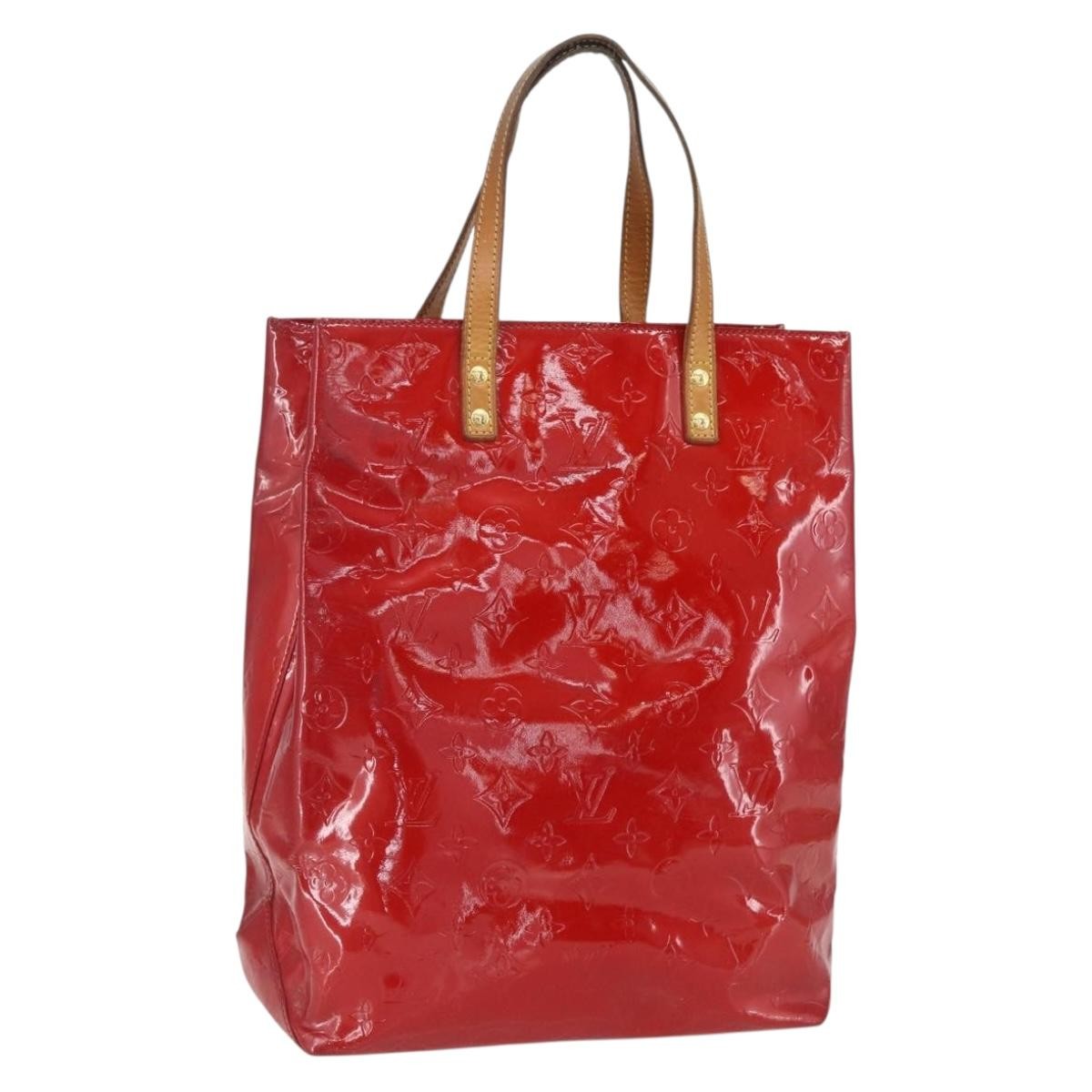 Louis Vuitton Reade Handbag Monogram Vernis Red Patent_Leather Handbag