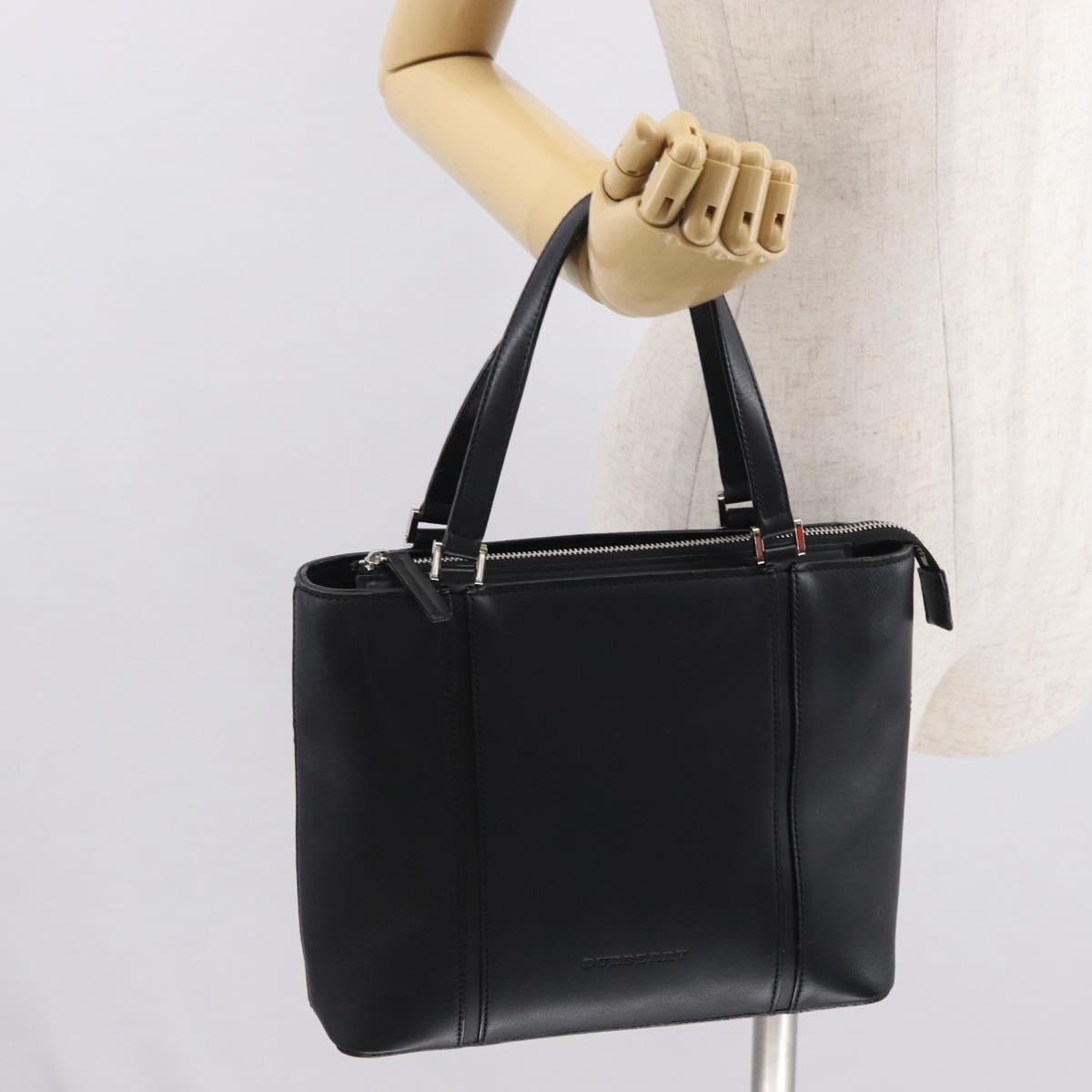 Burberry Vintage Handbag Leather Black Leather Handbag