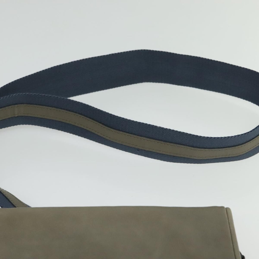 Bottega Veneta Vintage Flap Shoulder Bag Intrecciato Leather Gray Leather Shoulder Bag Bag