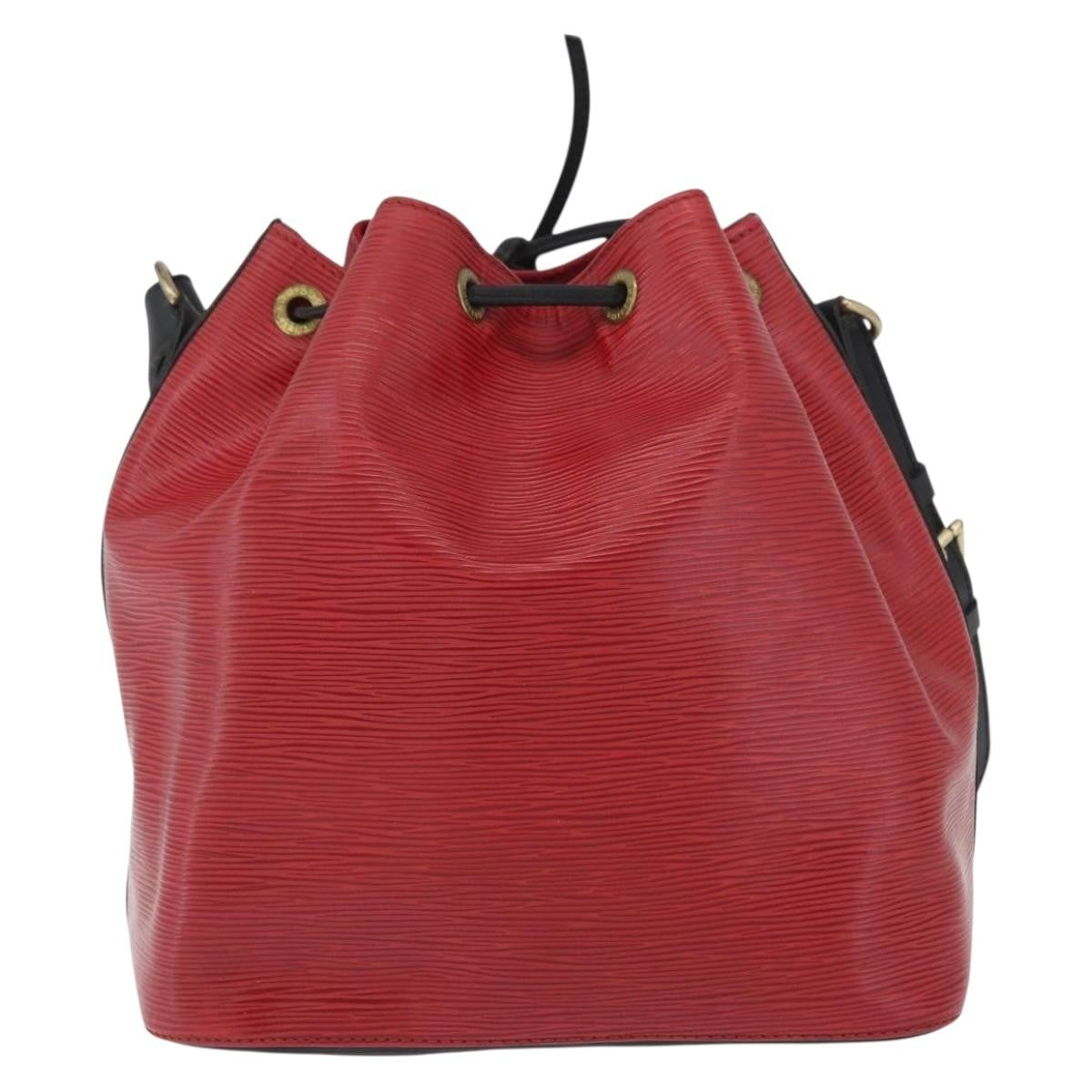 Louis Vuitton Bicolor Petit Noe Handbag Epi Leather Red Leather Shoulder Bag