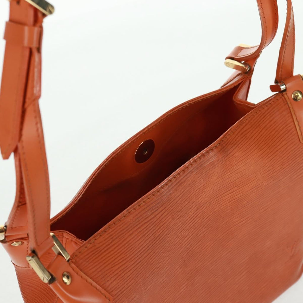Louis Vuitton Mandara Handbag Epi Leather Orange Leather Shoulder Bag