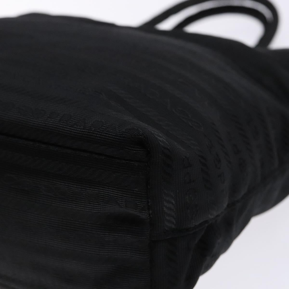 Prada Vintage Zip Handbag Tessuto Black Nylon Handbag