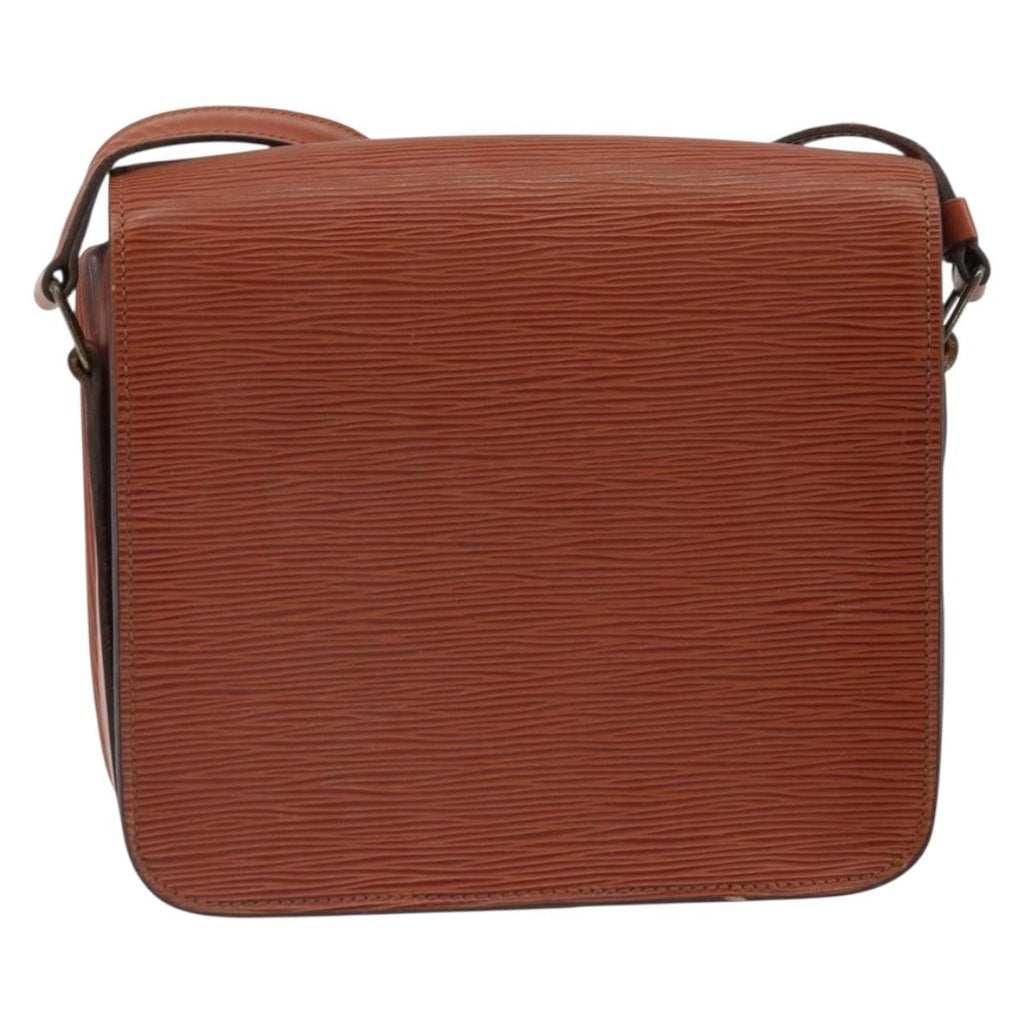 Louis Vuitton Cartouchiere Handbag Epi Leather Brown Leather Shoulder Bag