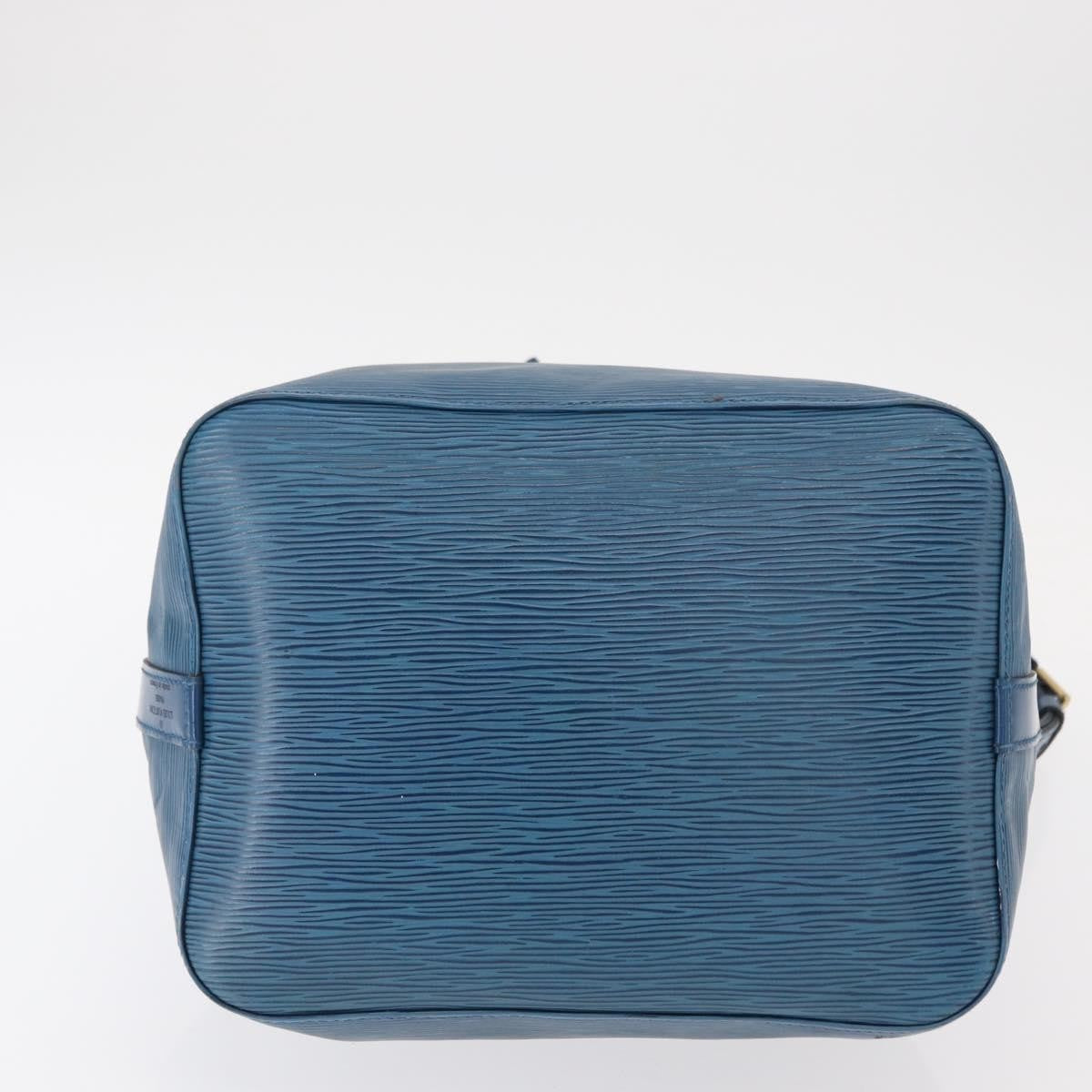 Louis Vuitton Petit Noe Handbag Epi Leather Blue Leather Shoulder Bag
