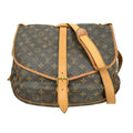 Louis Vuitton Saumur Handbag Monogram Canvas Brown Canvas Shoulder Bag