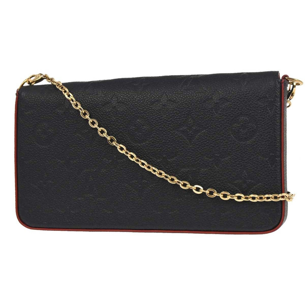 Louis Vuitton Felicie Pochette Monogram Empreinte Leather Navy Leather Clutche & Pouche Bag