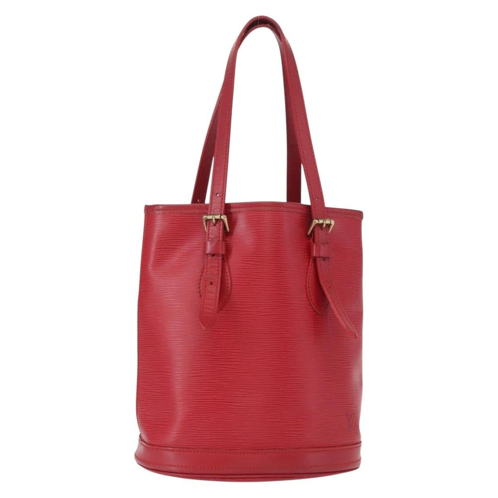 Louis Vuitton Bucket Bag Epi Leather Red Leather Shoulder Bag