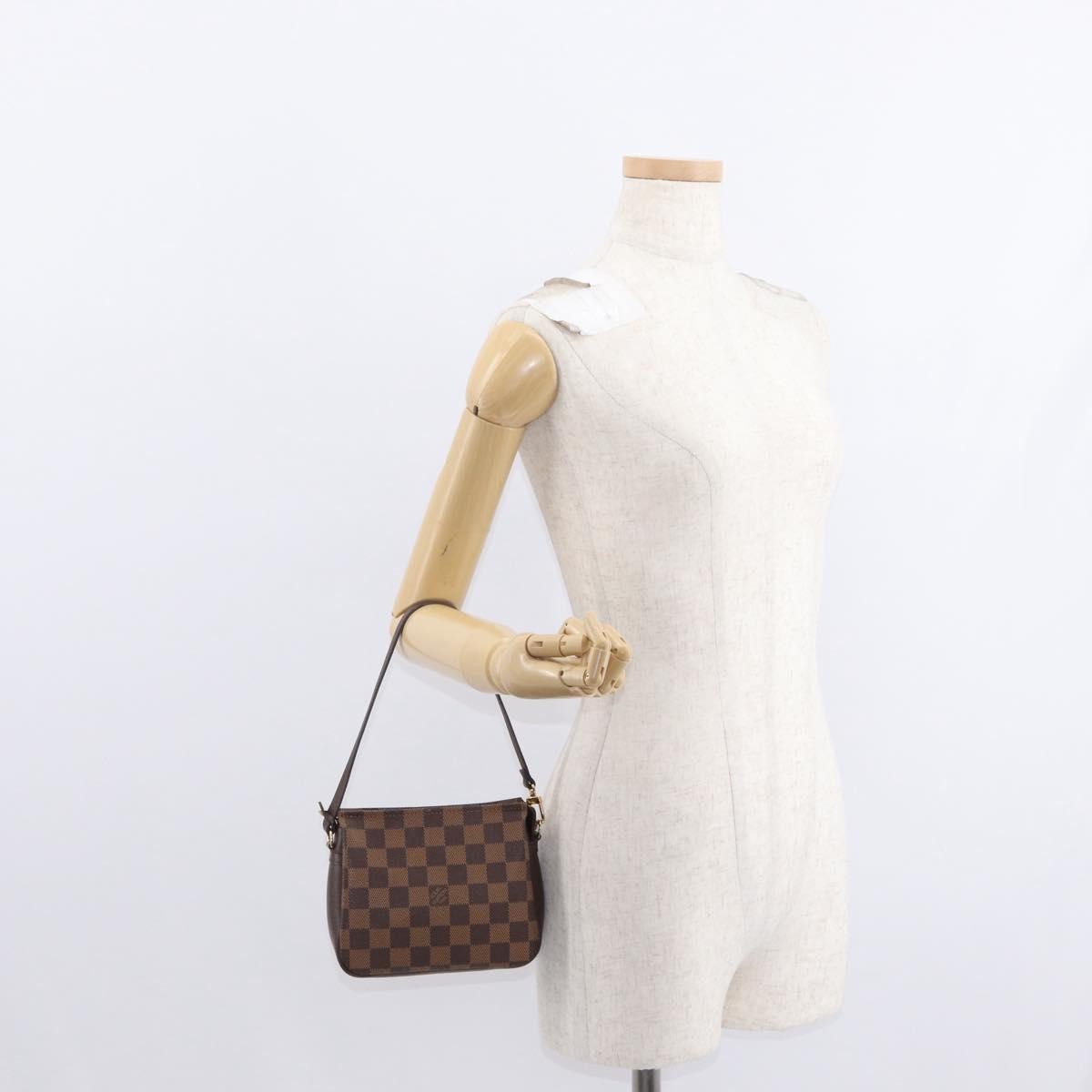 Louis Vuitton Trousse Make Up Bag Damier Canvas Brown Canvas Clutche & Pouche Bag