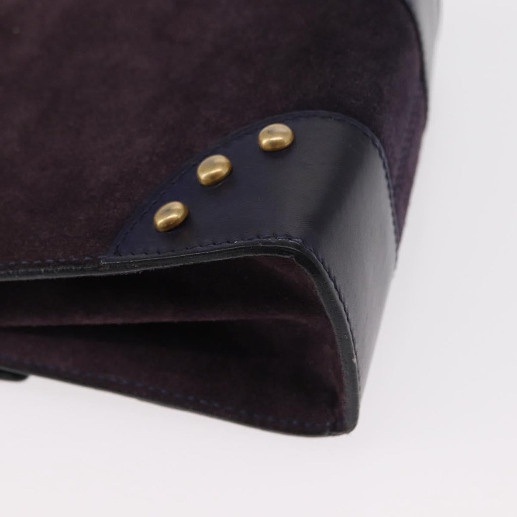 Celine Handbag Suede Purple Suede Handbag