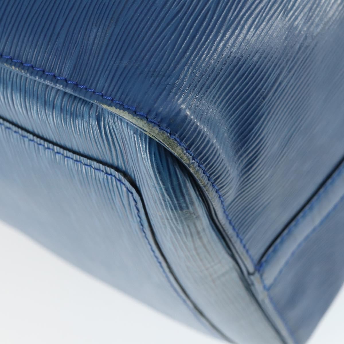 Louis Vuitton Keepall Bag Epi Leather Blue Leather Travel Bag