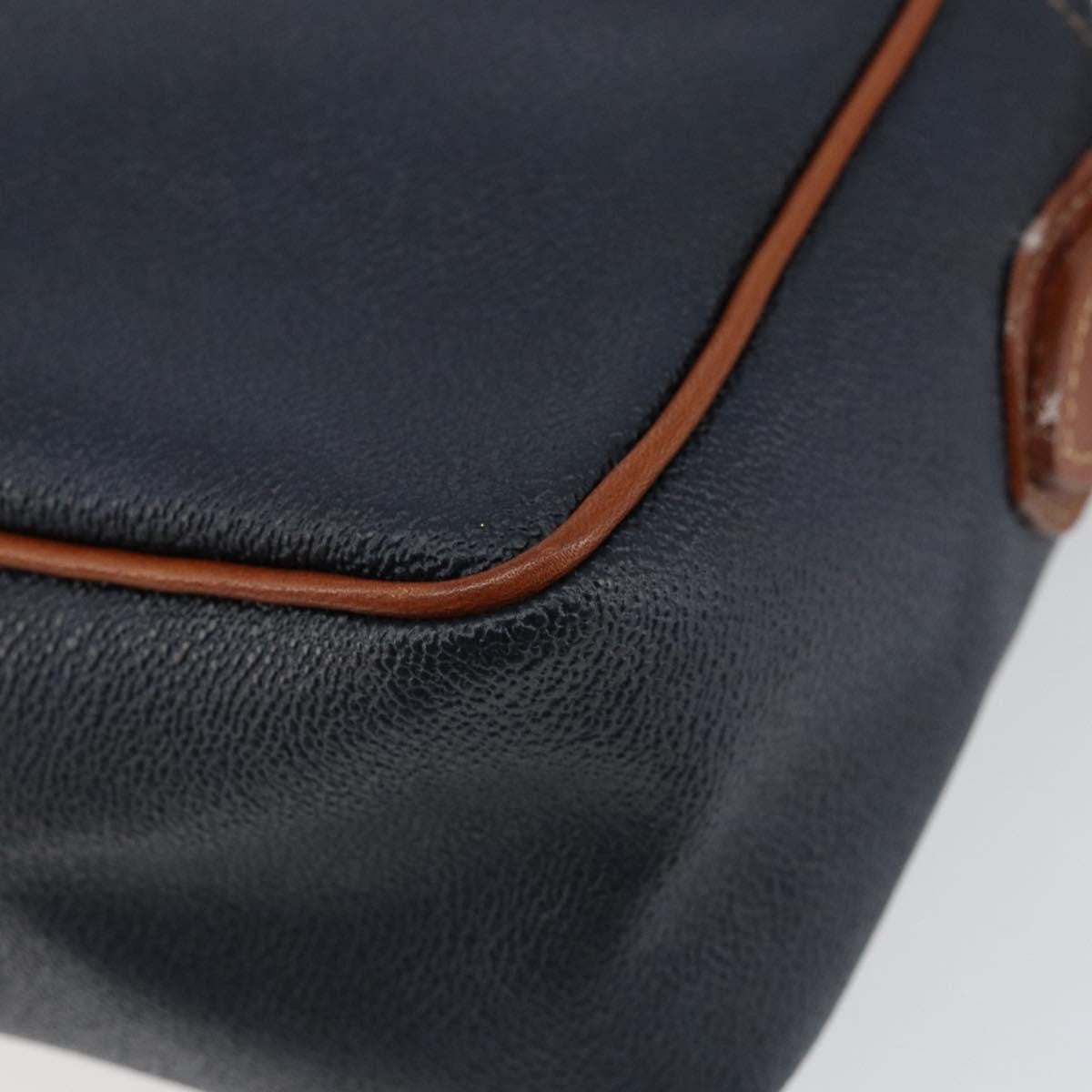 Burberry Vintage Shoulder Bag Leather Navy Leather Shoulder Bag