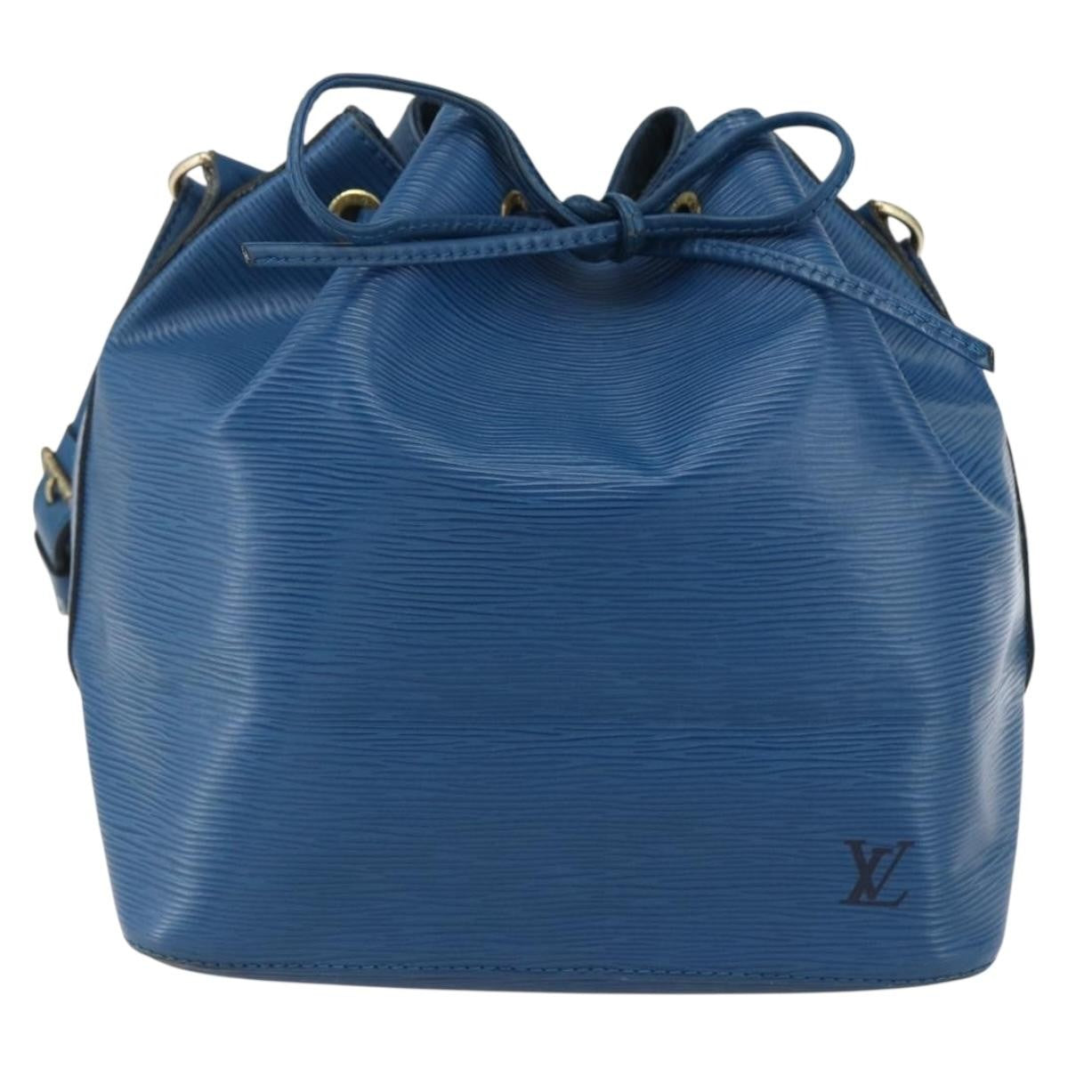 Louis Vuitton Noe Handbag Epi Leather Blue Leather Shoulder Bag
