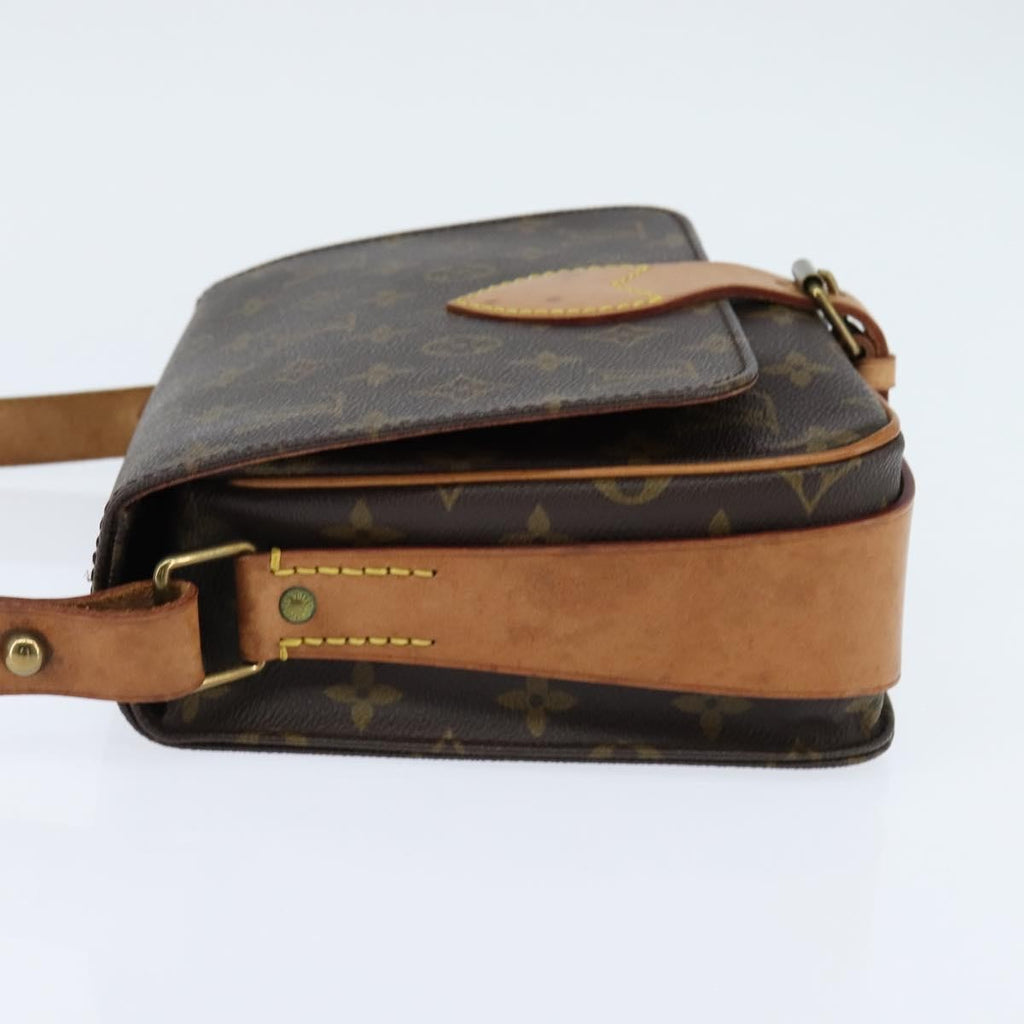Louis Vuitton Cartouchiere Handbag Monogram Canvas Brown Canvas Shoulder Bag