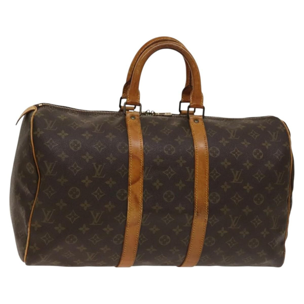 Louis Vuitton Keepall Bag Monogram Canvas Brown Canvas Travel Bag