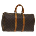 Louis Vuitton Keepall Bag Monogram Canvas Brown Canvas Travel Bag