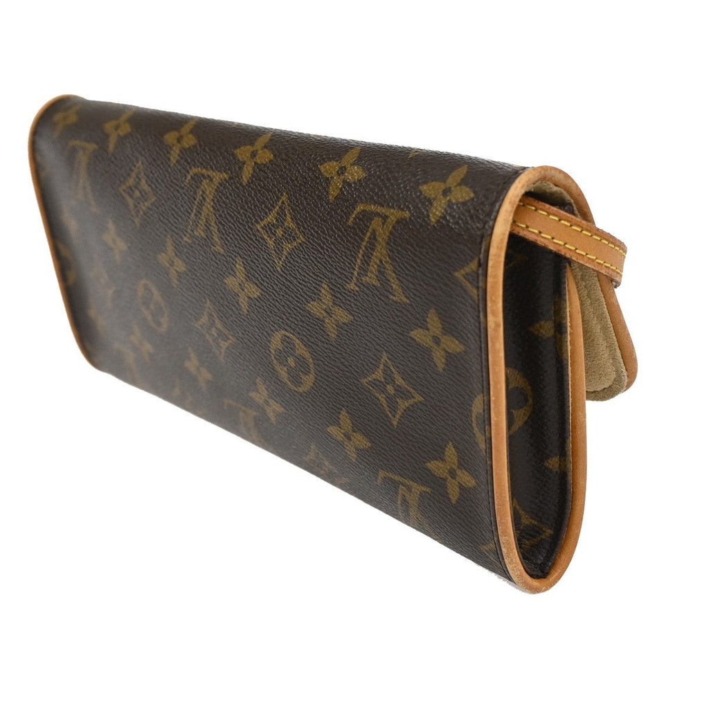 Louis Vuitton Twin Handbag Monogram Canvas Brown Canvas Clutche & Pouche Bag