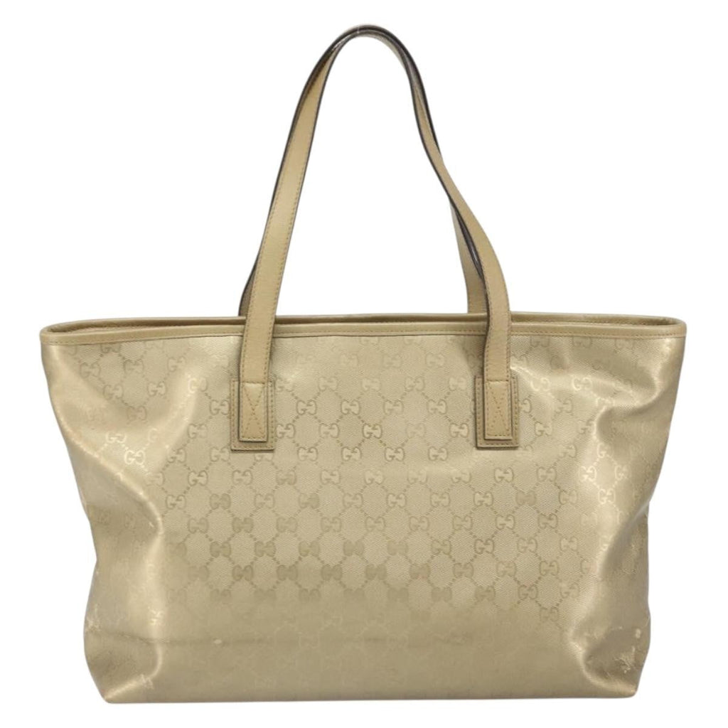 Gucci Plus Tote Gg Imprime Gold Pvc Tote Bag Bag (Pre-Owned)