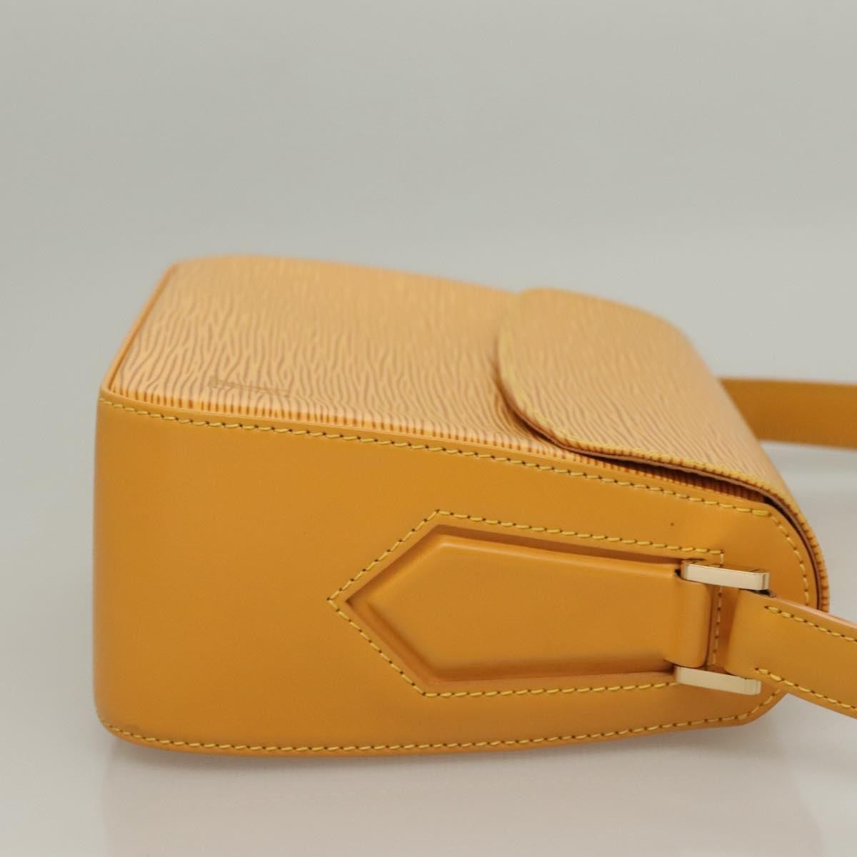 Louis Vuitton Buci Handbag Epi Leather Yellow Leather Shoulder Bag