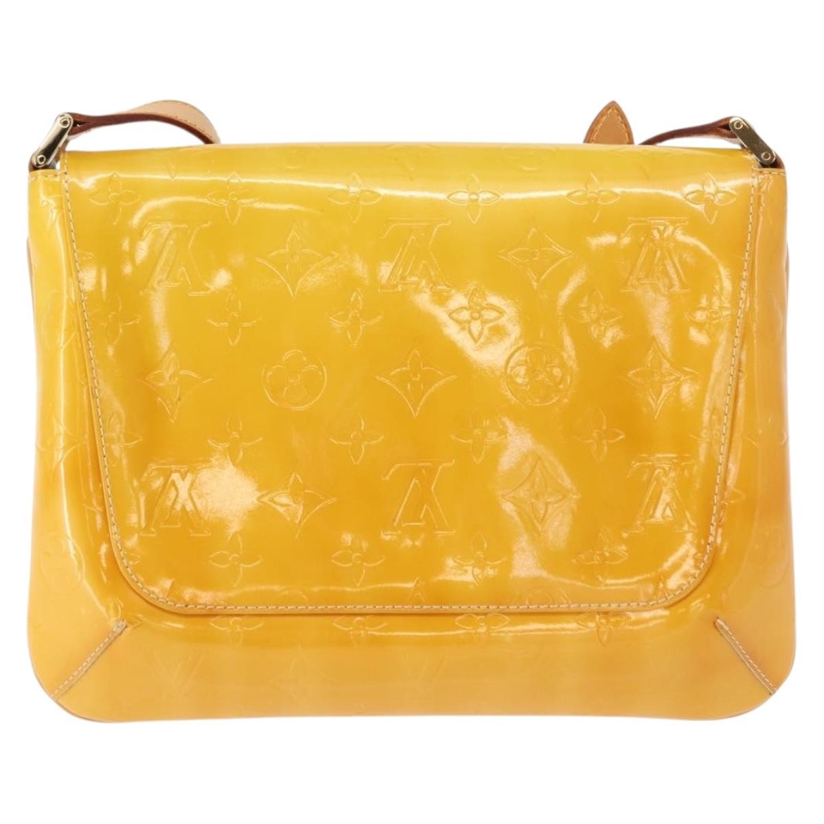 Louis Vuitton Thompson Street Handbag Monogram Vernis Yellow Patent_Leather Shoulder Bag