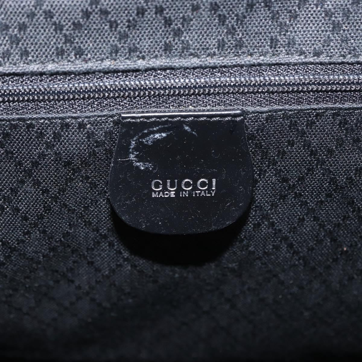 Gucci Vintage Bamboo Backpack Patent Leather Black Patent_Leather Backpack Bag (Pre-Owned)