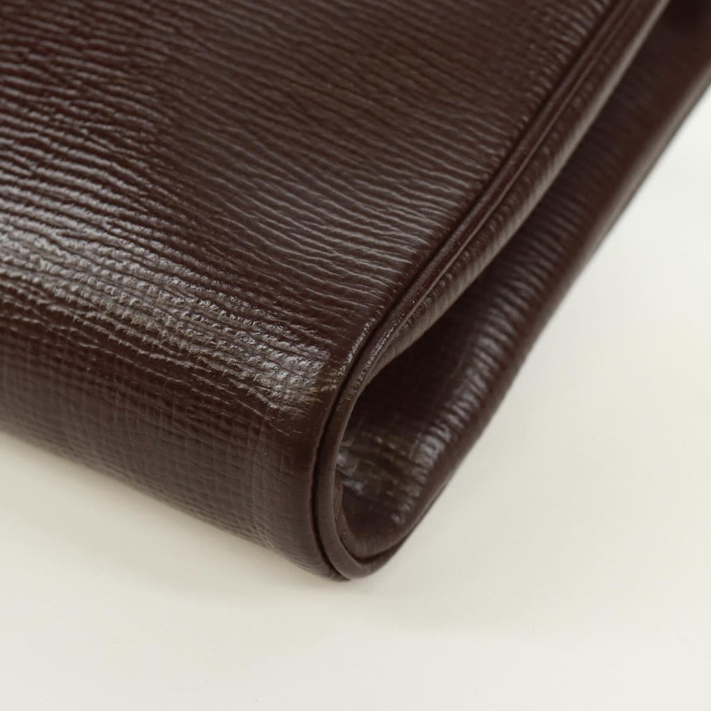 Celine Circle Logo Shoulder Bag Leather Brown Leather Shoulder Bag Bag