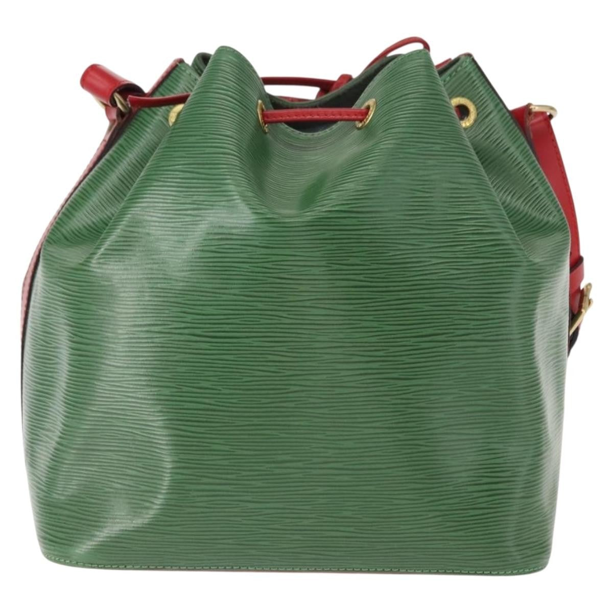 Louis Vuitton Bicolor Petit Noe Handbag Epi Leather Green Leather Shoulder Bag
