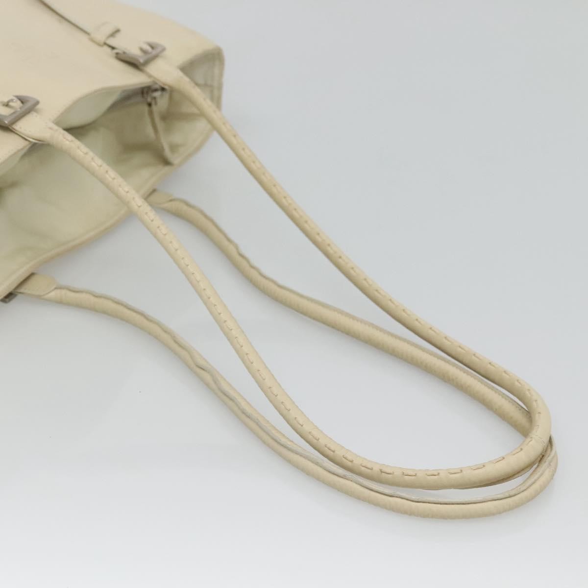 Prada Vintage Shoulder Bag Nylon And Leather White Leather Shoulder Bag Bag