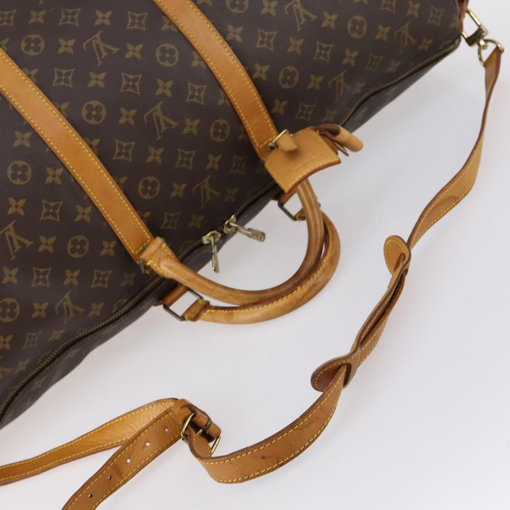 Louis Vuitton Keepall Bandouliere Bag Monogram Canvas Brown Canvas Travel Bag
