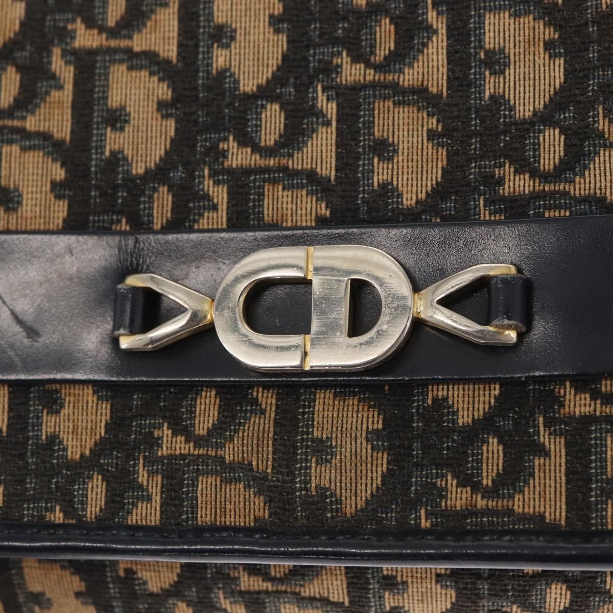 Christian Dior Vintage Cd Trotter Shoulder Bag Canvas Navy Canvas Shoulder Bag Bag (Pre-Owned)