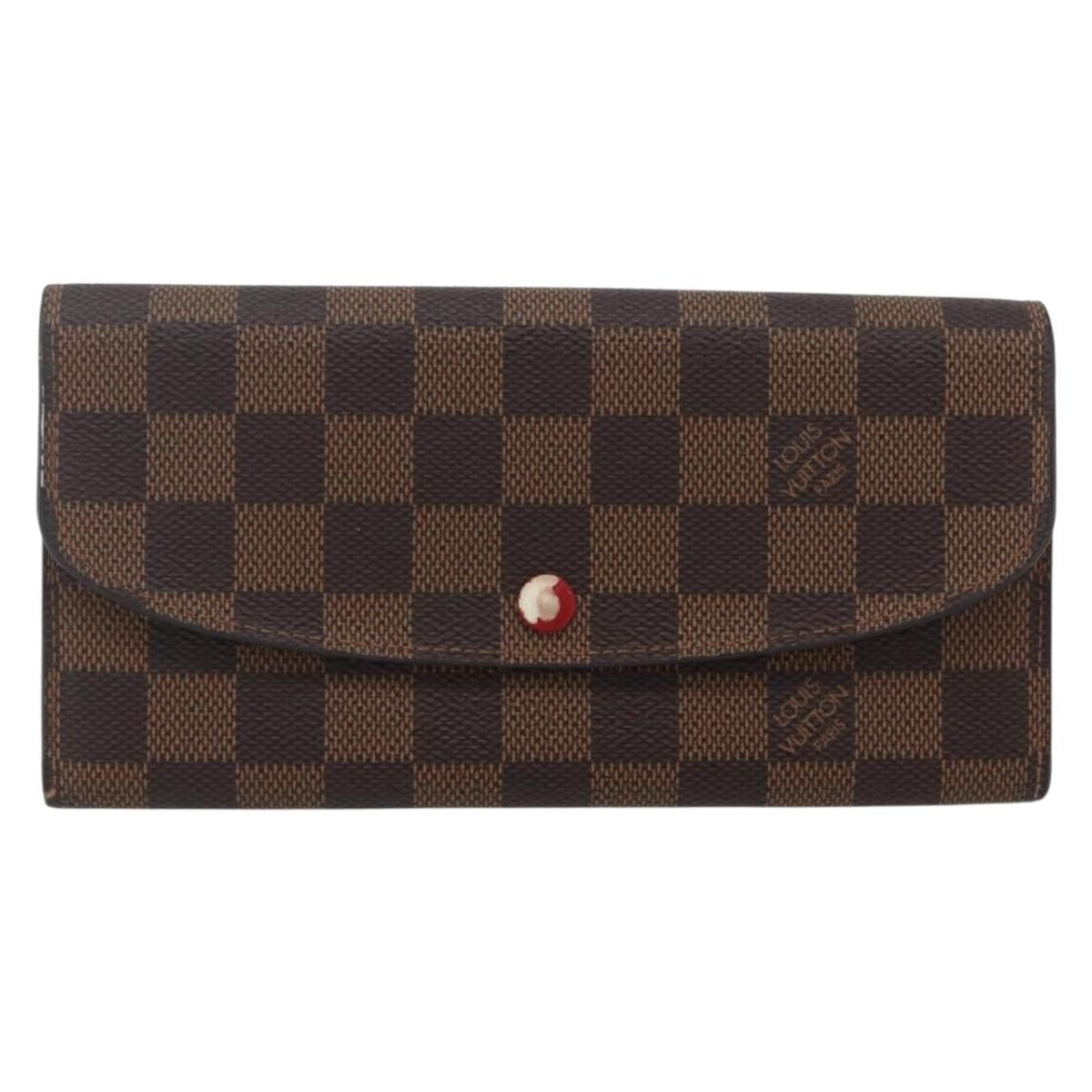 Louis Vuitton Emilie Wallet Damier Brown Canvas Wallets Accessory