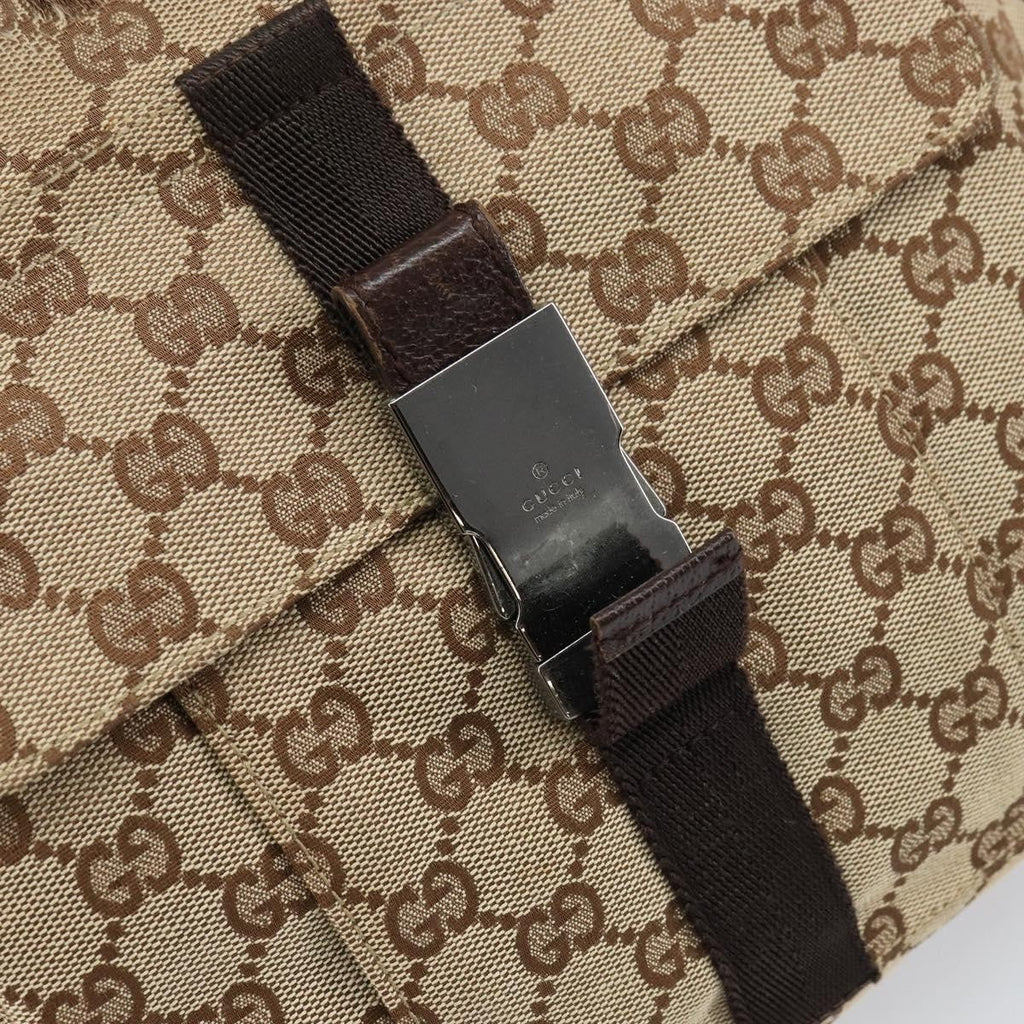 Gucci Gg Canvas Bag Canvas Beige Canvas Shoulder Bag Bag (Pre-Owned)