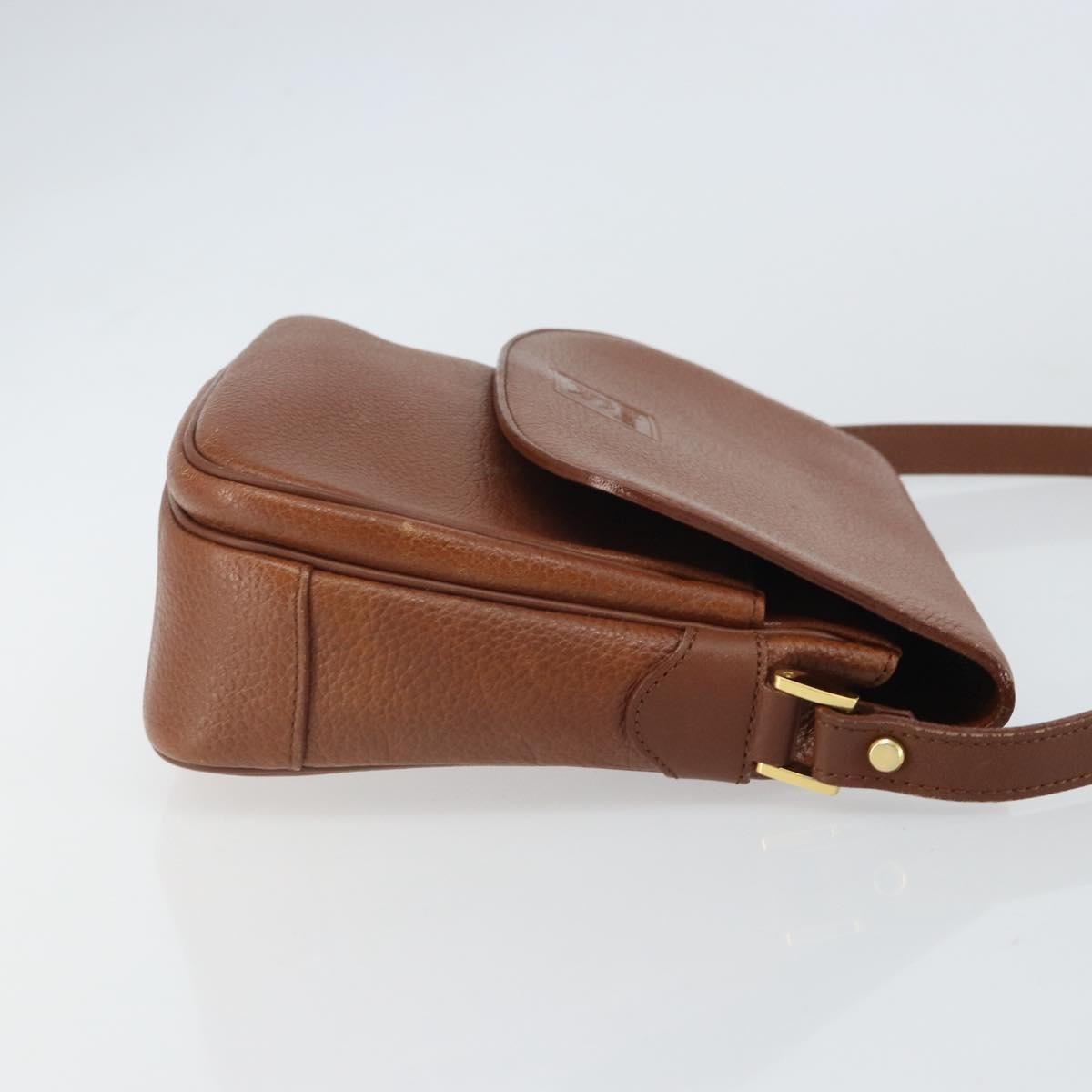 Burberry Vintage Shoulder Bag Leather Brown Leather Shoulder Bag