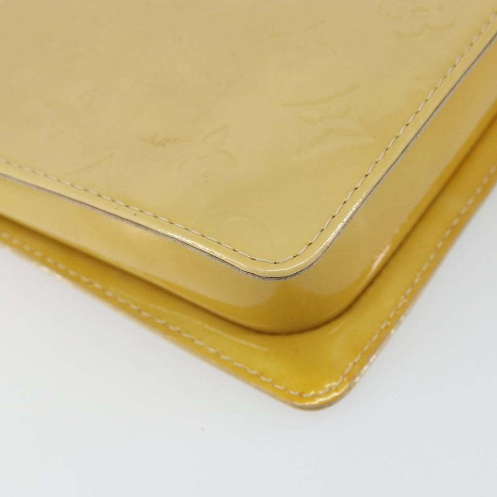 Louis Vuitton Mott Handbag Monogram Vernis Beige Patent_Leather Clutche & Pouche Bag